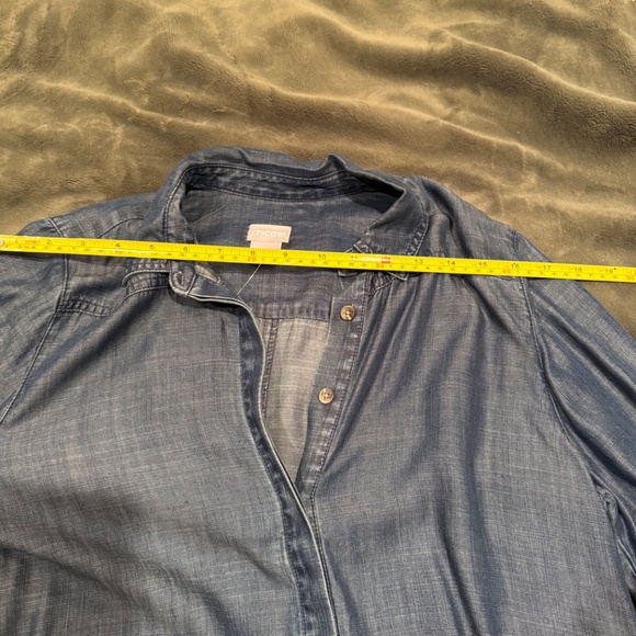 Chico's Soft Denim Button Top - Picture 5 of 7